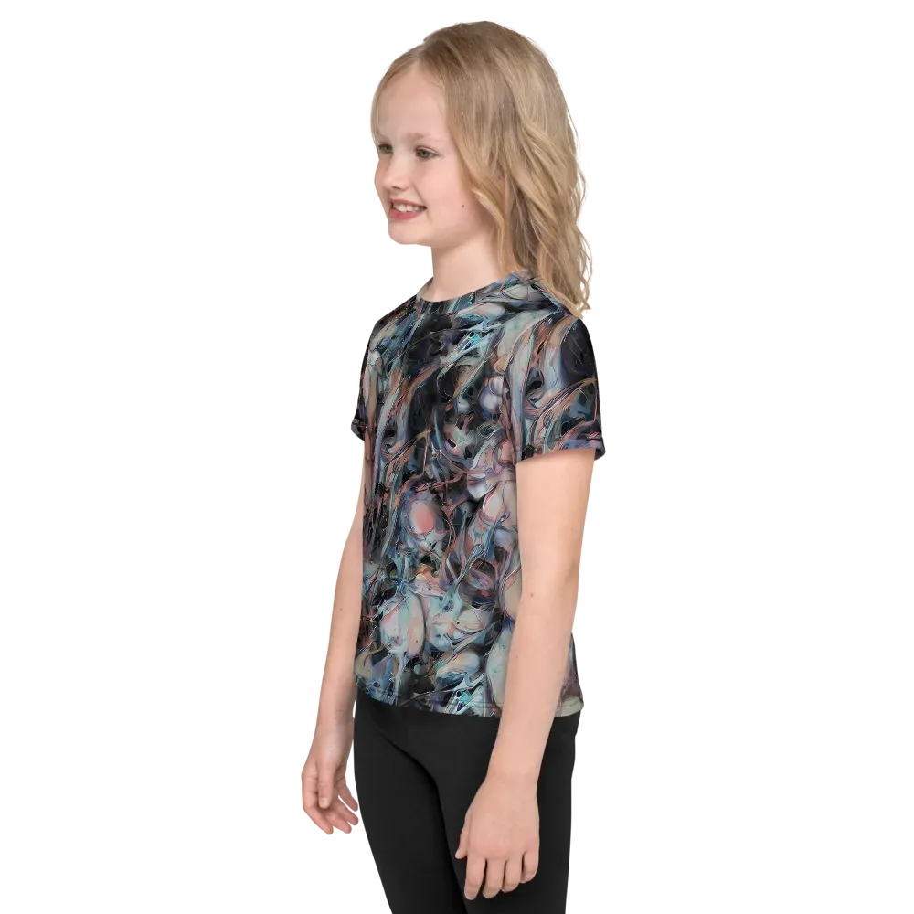 Daydream Cascade on Kids Crew Neck T-Shirt — Left