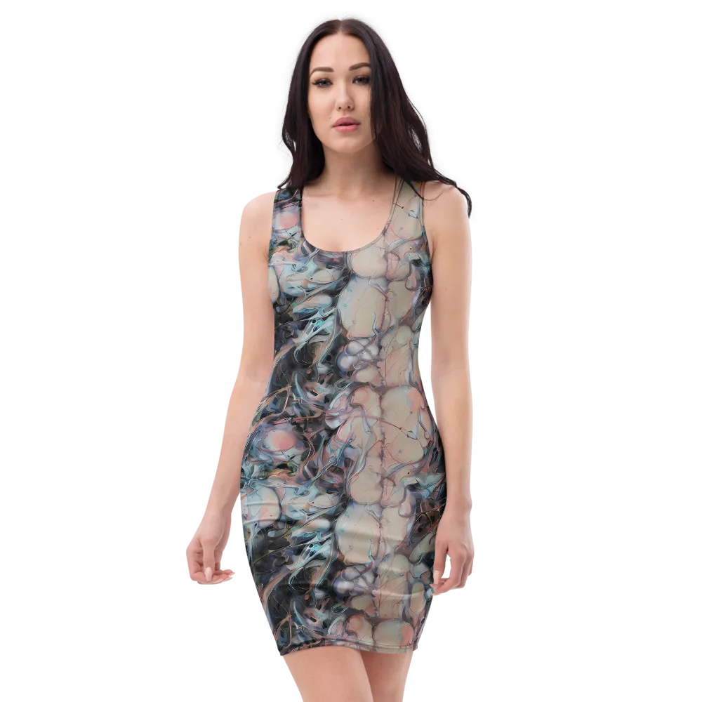 Daydream Cascade on Bodycon Dress — Front