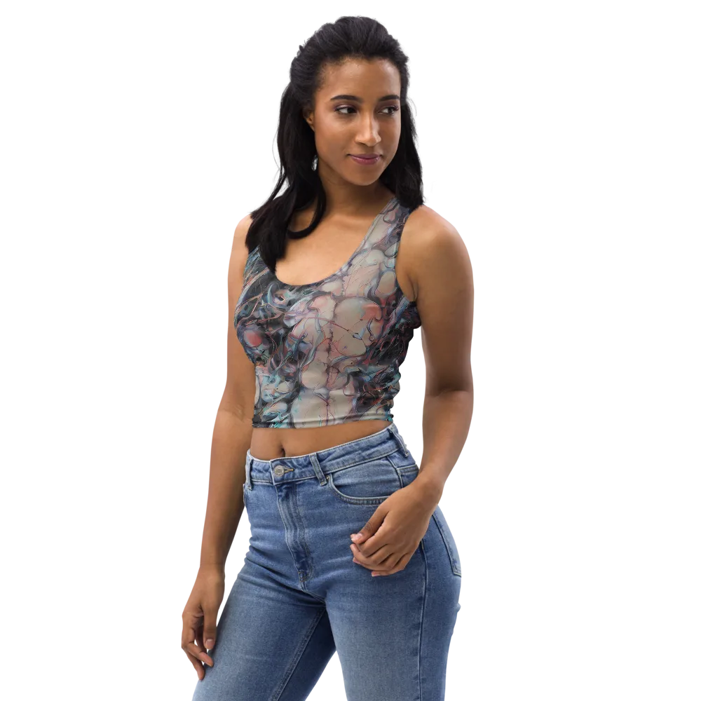 Daydream Cascade on Crop Top — Left Front