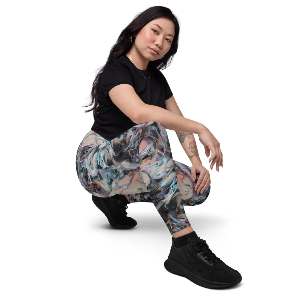 Daydream Cascade on Leggings with Pockets — Right Front