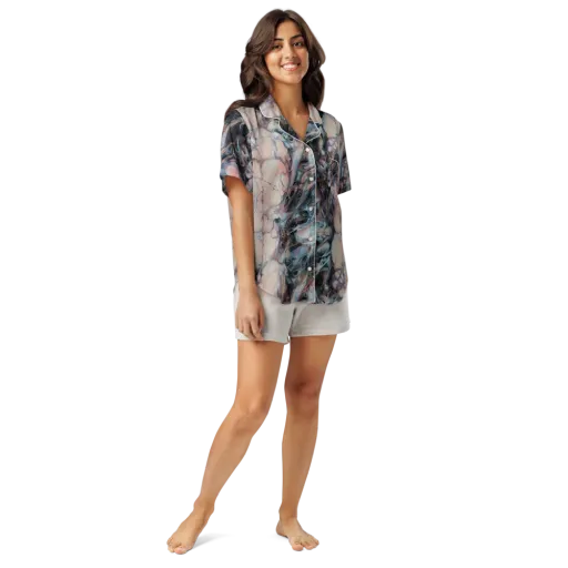 Daydream Cascade on a Women's Short Sleeve Pajama Top