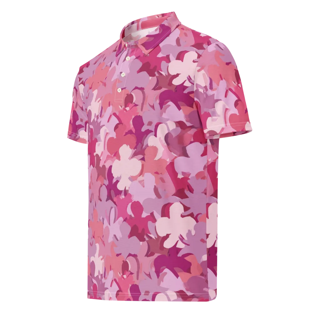 Petal Pulse on Men's Slim Fit Polo Shirt — Left Front