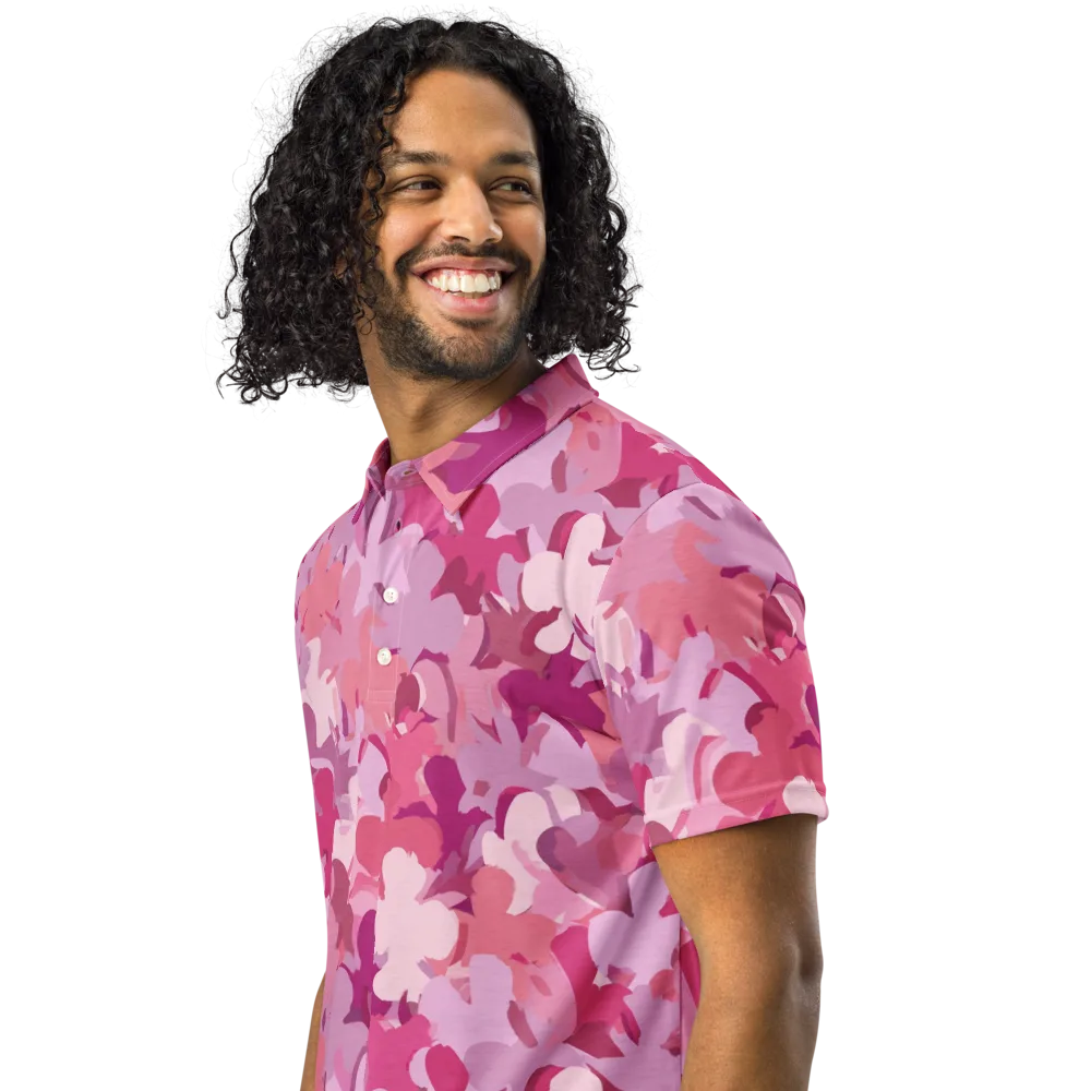 Petal Pulse on Men's Slim Fit Polo Shirt — Left Front