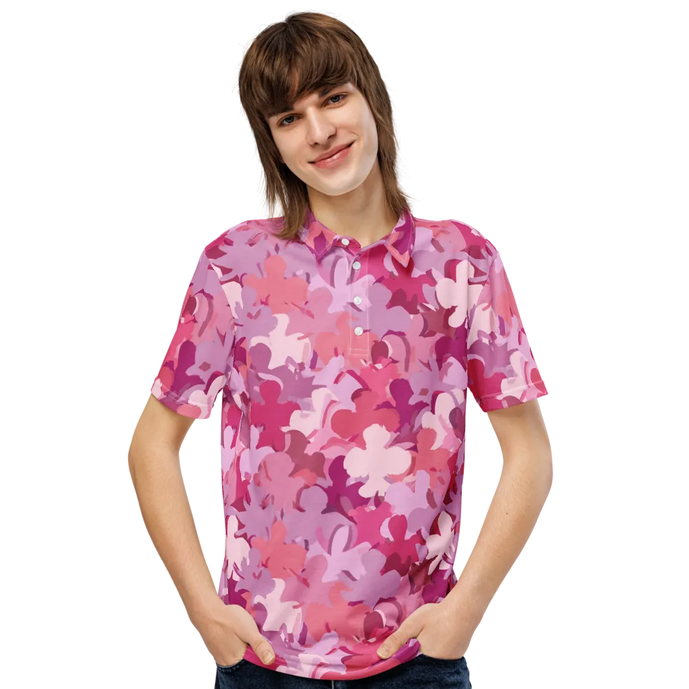 Petal Pulse on Men's Slim Fit Polo Shirt — Front