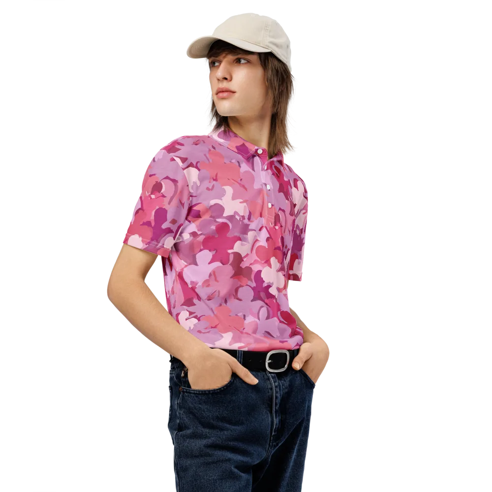 Petal Pulse on Men's Slim Fit Polo Shirt — Right Front