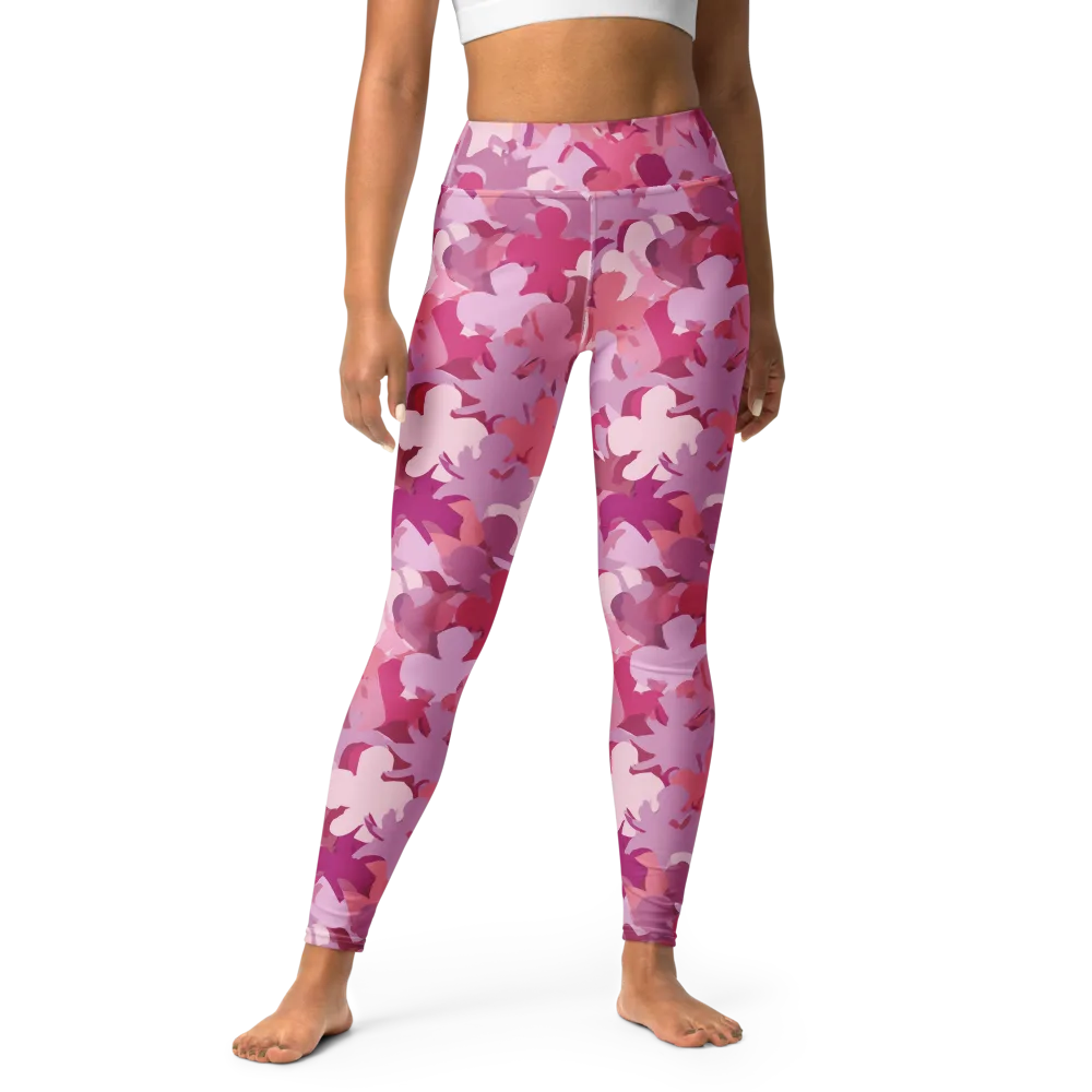 Petal Pulse on Yoga Leggings — Front