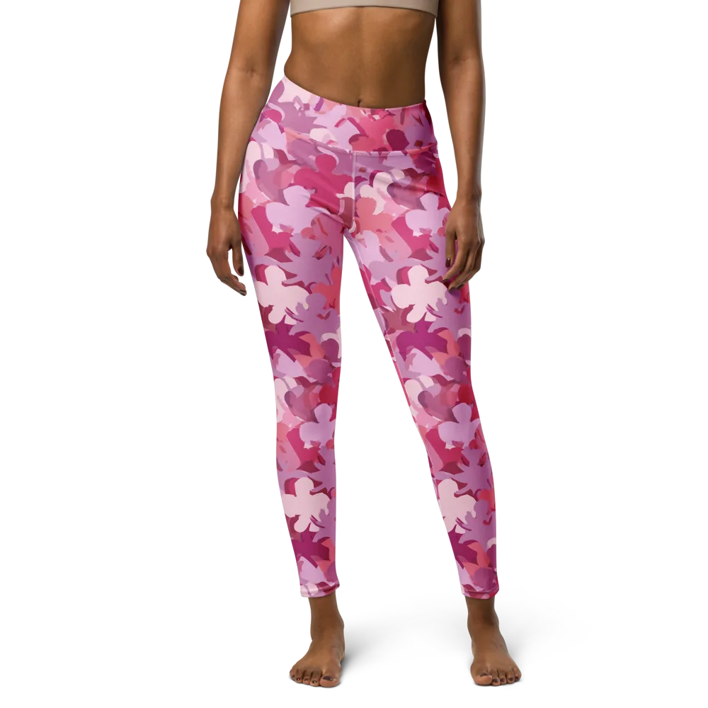 Petal Pulse on Yoga Leggings — Front