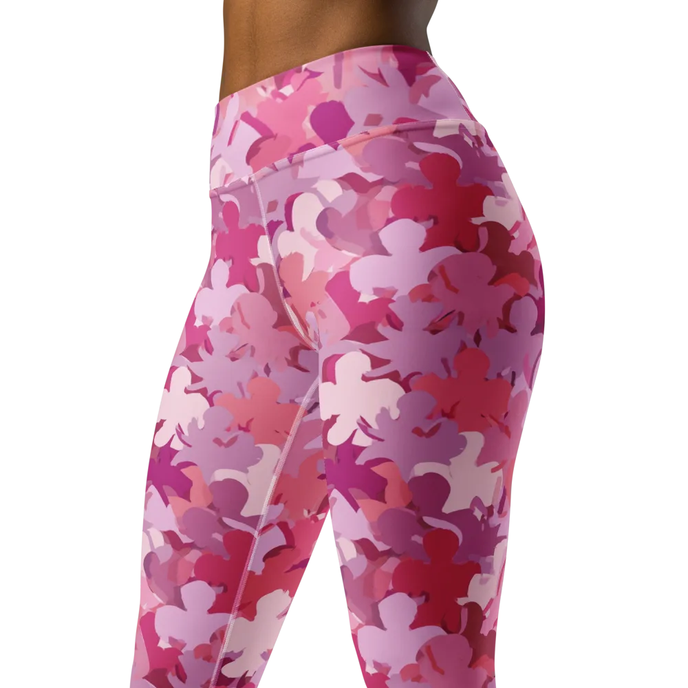 Petal Pulse on Yoga Leggings — Left Front