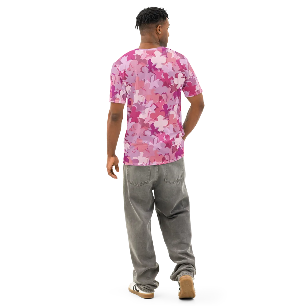 Petal Pulse on Men's Cotton Crew Neck T-Shirt — Back