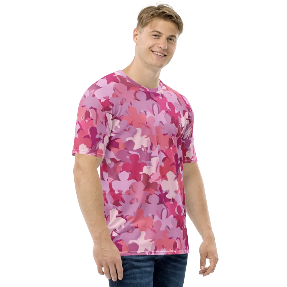 Petal Pulse on Men's Crew Neck T-Shirt — Right