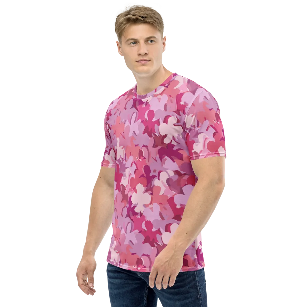 Petal Pulse on Men's Crew Neck T-Shirt — Left
