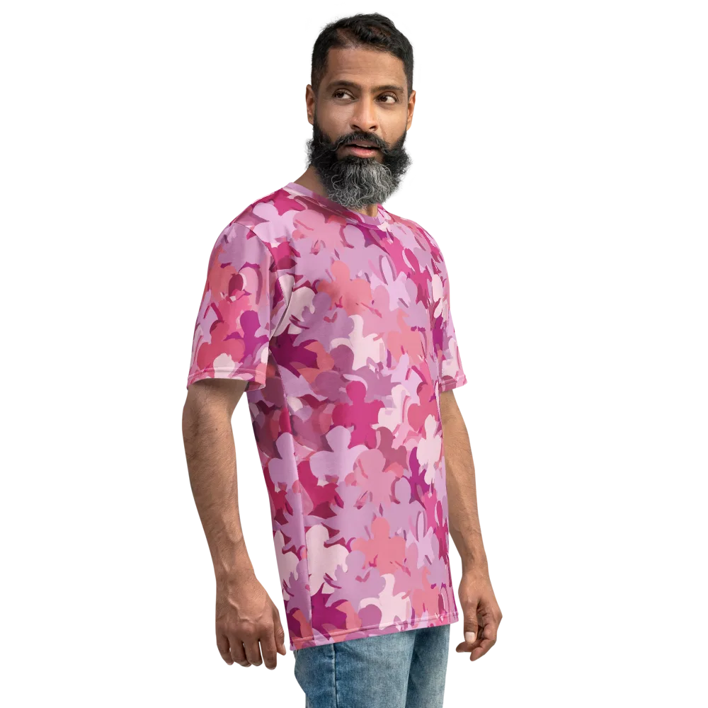Petal Pulse on Men's Crew Neck T-Shirt — Right