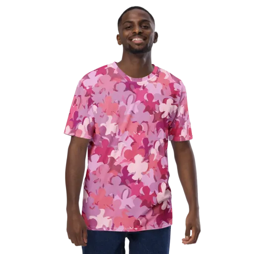 Petal Pulse on a Men's Crew Neck T-Shirt