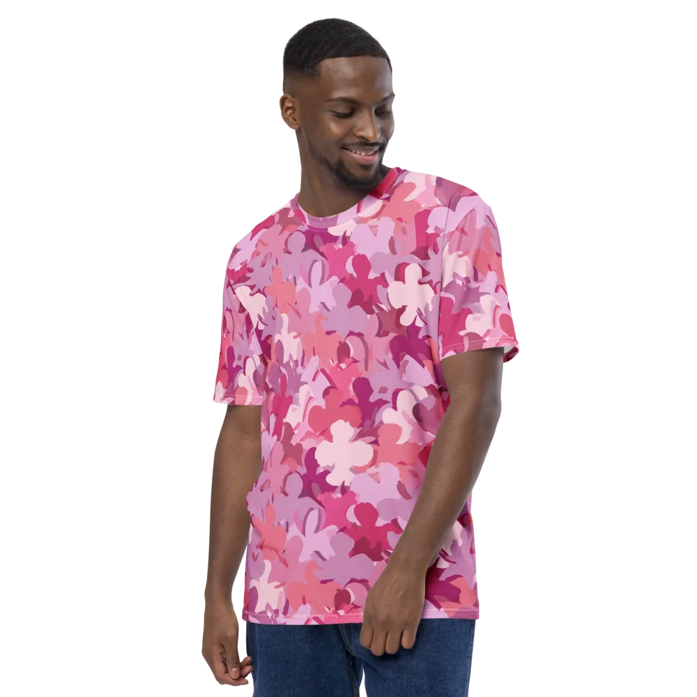 Petal Pulse on Men's Crew Neck T-Shirt — Left