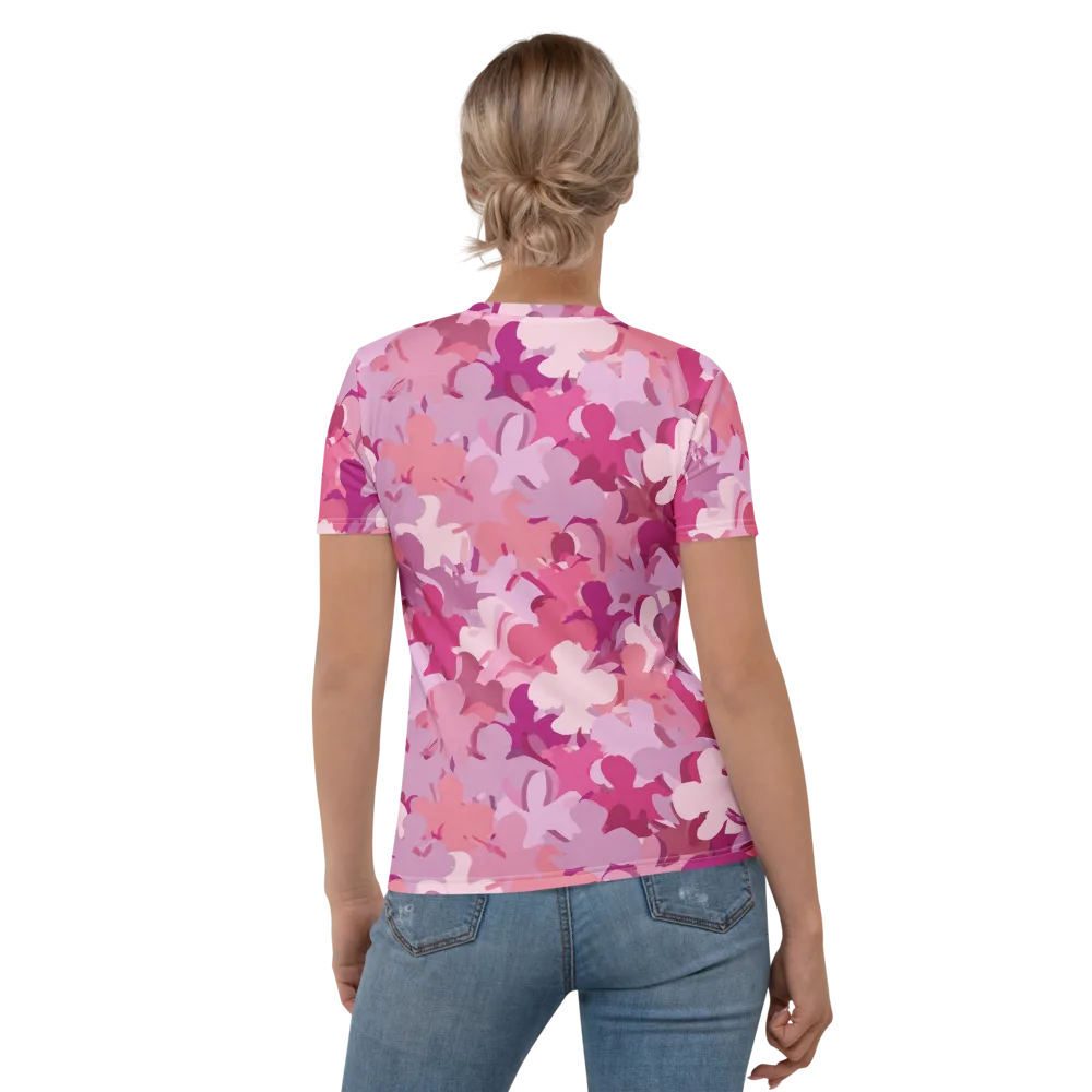 Petal Pulse on Women's Crew Neck T-Shirt — Back