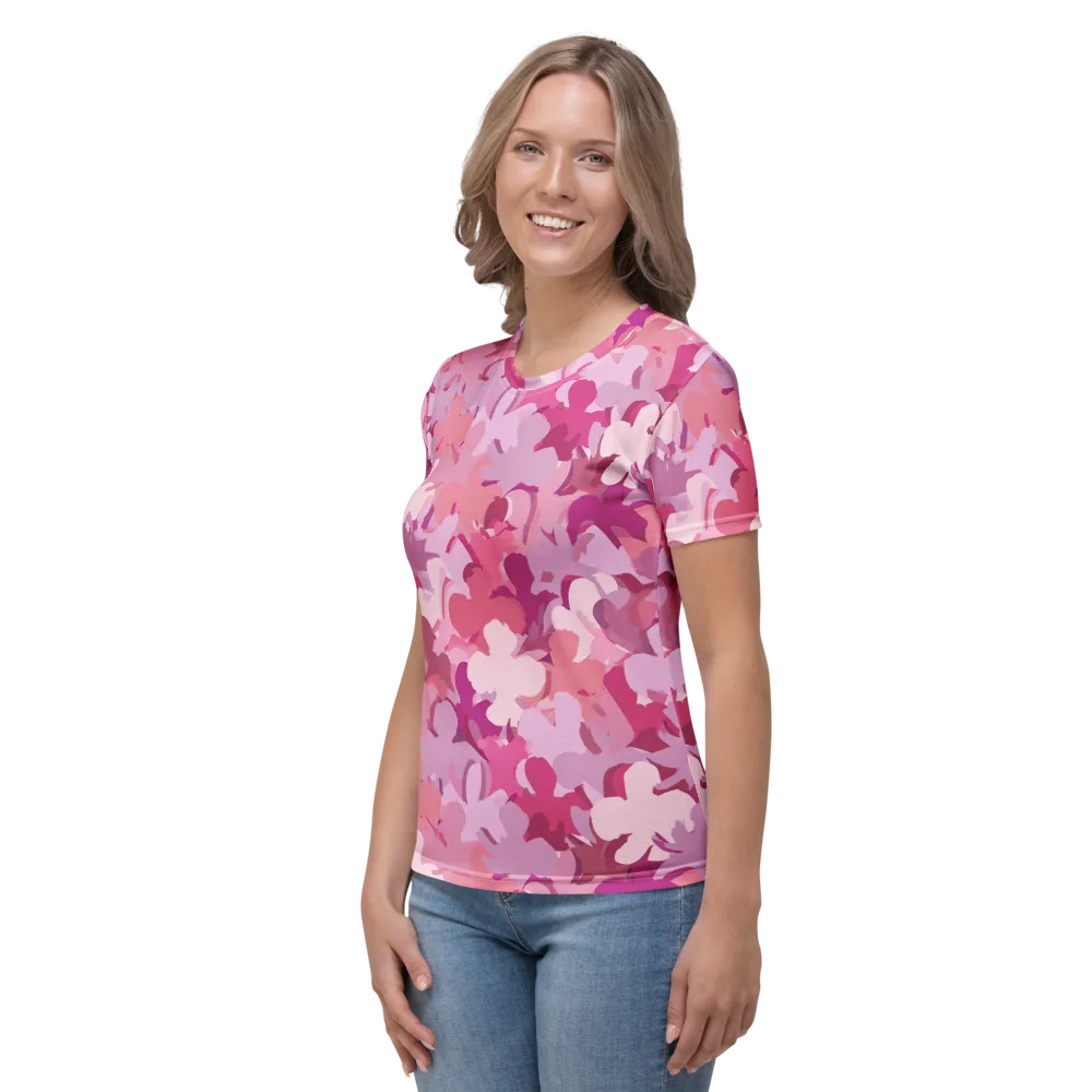 Petal Pulse on Women's Crew Neck T-Shirt — Left