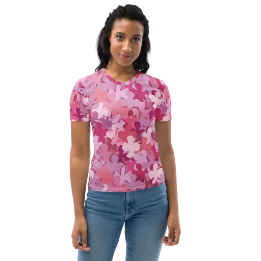 Petal Pulse on a Women's Crew Neck T-Shirt