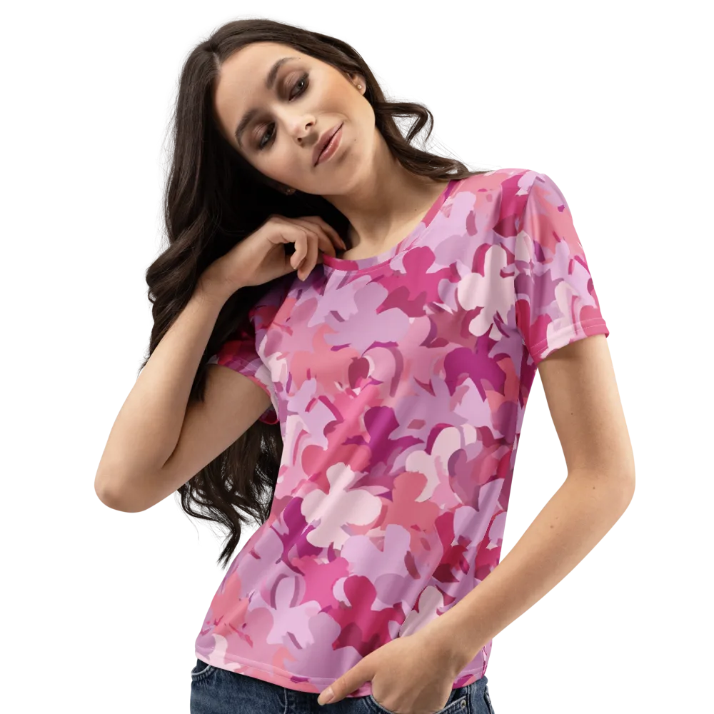 Petal Pulse on Women's Crew Neck T-Shirt — Left Front