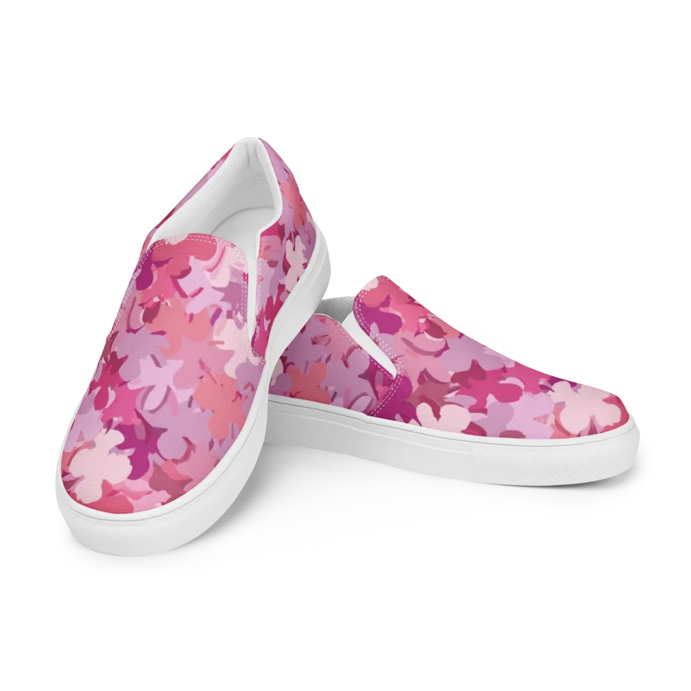 Petal Pulse on Men's Slip-On Canvas Shoes — Left Front