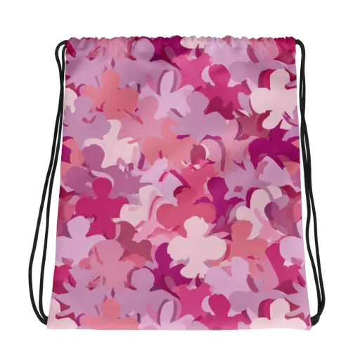 Petal Pulse on a Drawstring Bag