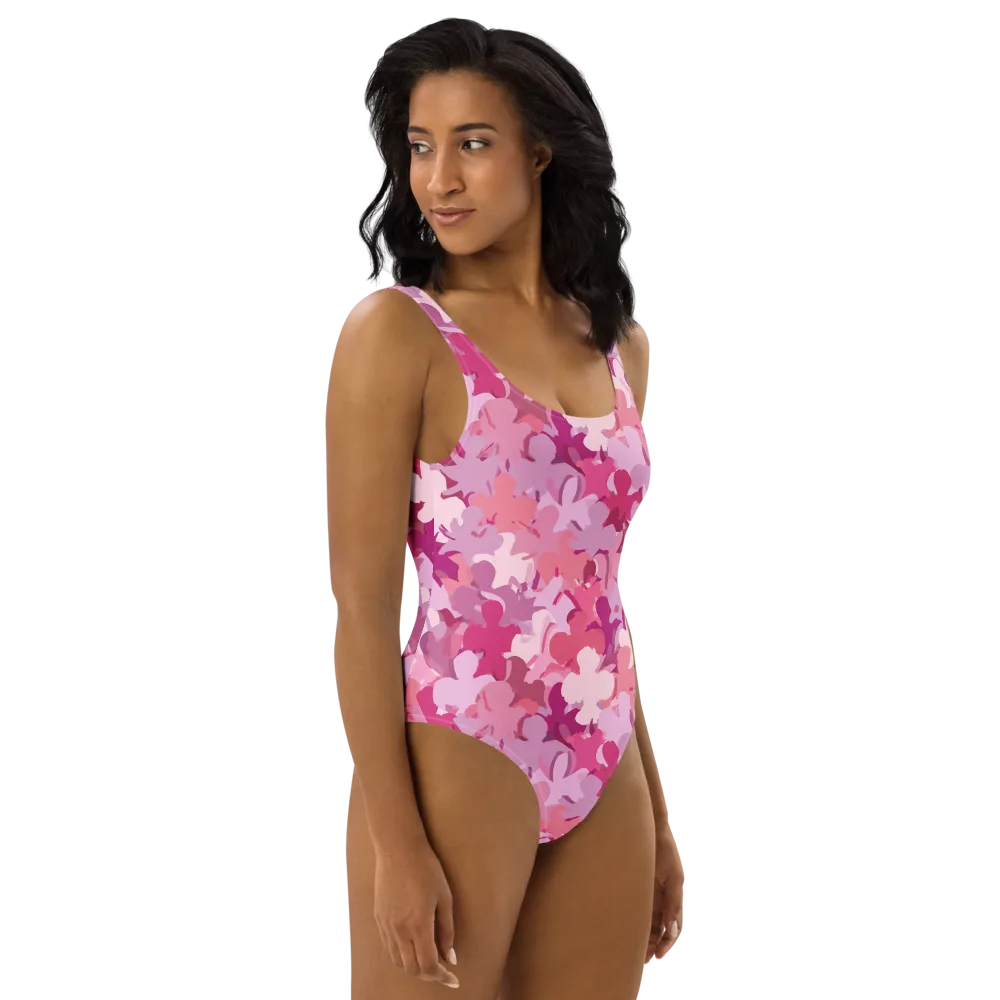 Petal Pulse on One-Piece Swimsuit — Right