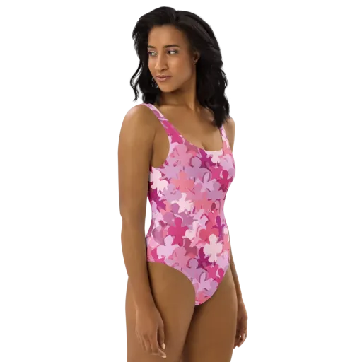 Petal Pulse on a One-Piece Swimsuit