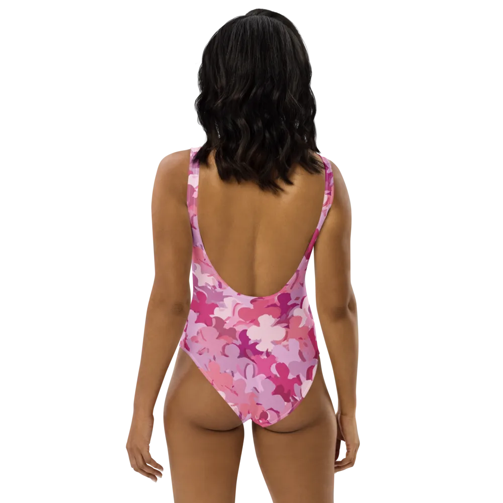 Petal Pulse on One-Piece Swimsuit — Back