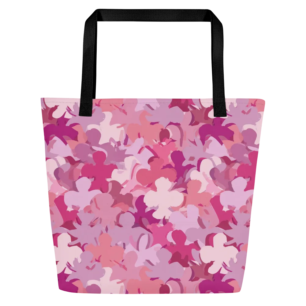 Petal Pulse on Large Tote Bag W/ Pocket — Front