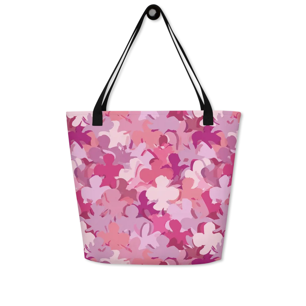 Petal Pulse on Large Tote Bag W/ Pocket — Front