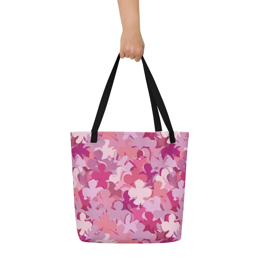 Petal Pulse on Large Tote Bag W/ Pocket — Front