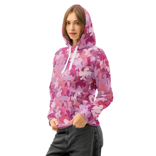 Petal Pulse on a Cotton Hoodie