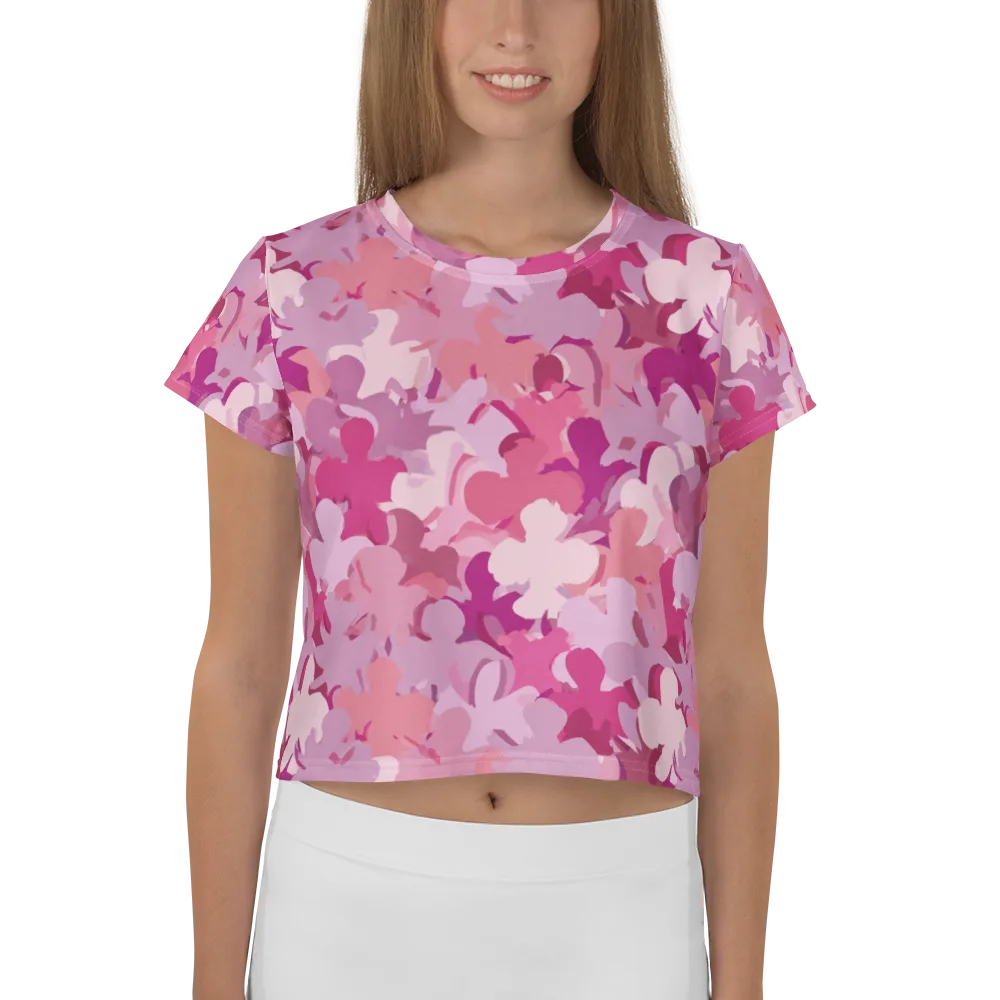 Petal Pulse on Crop Tee — Front
