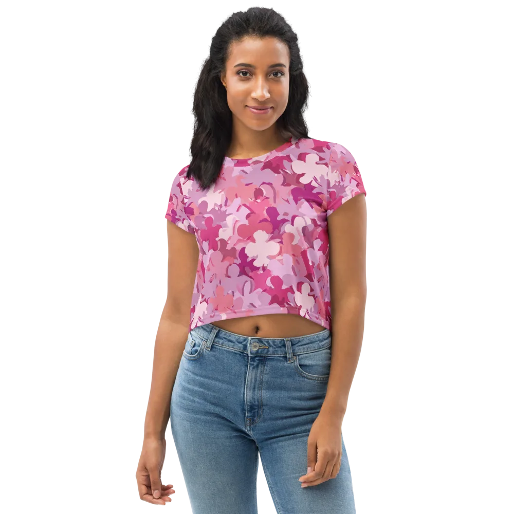 Petal Pulse on Crop Tee — Front