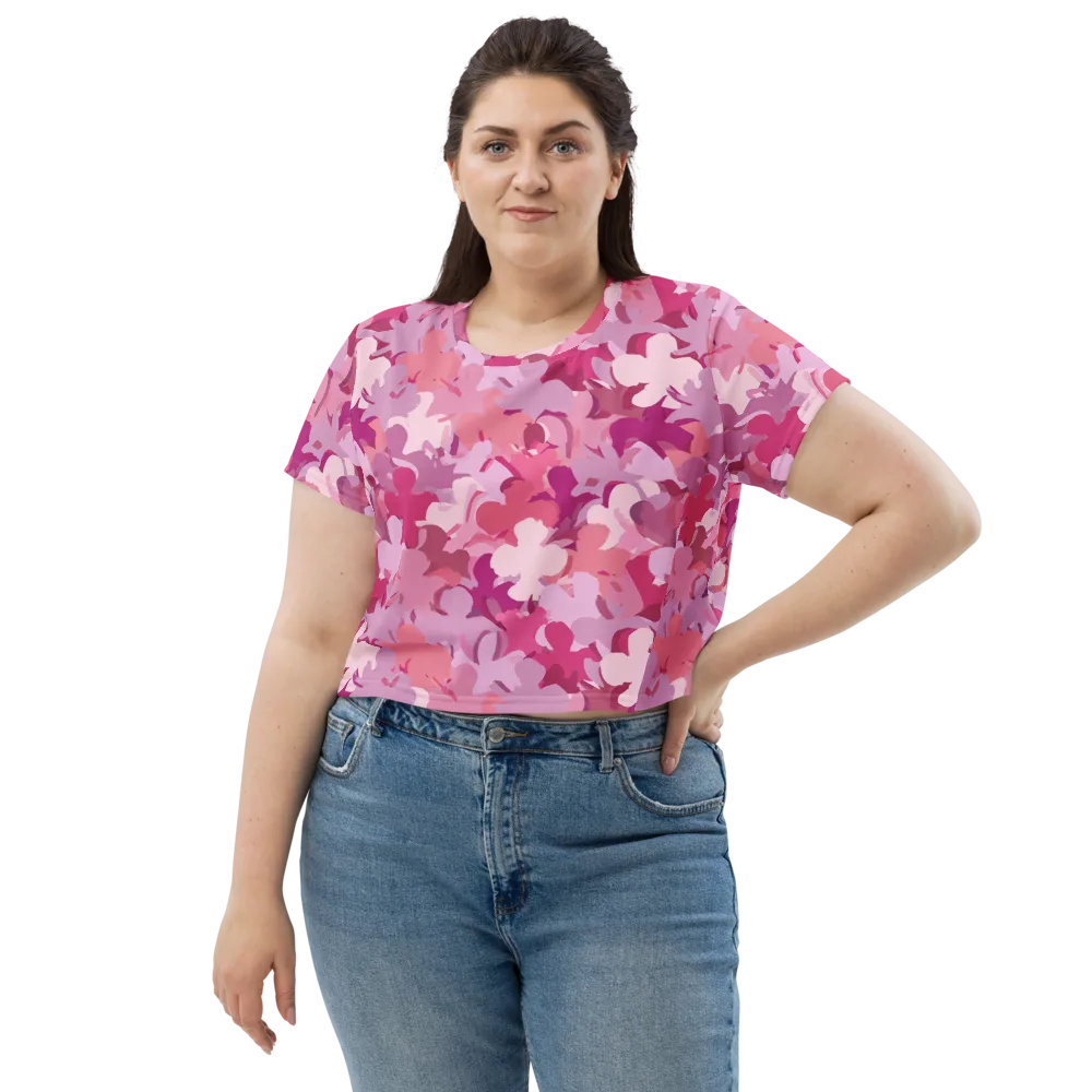 Petal Pulse on Crop Tee — Front