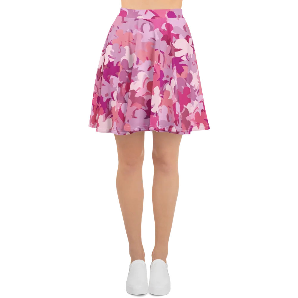 Petal Pulse on Skater Skirt — Front