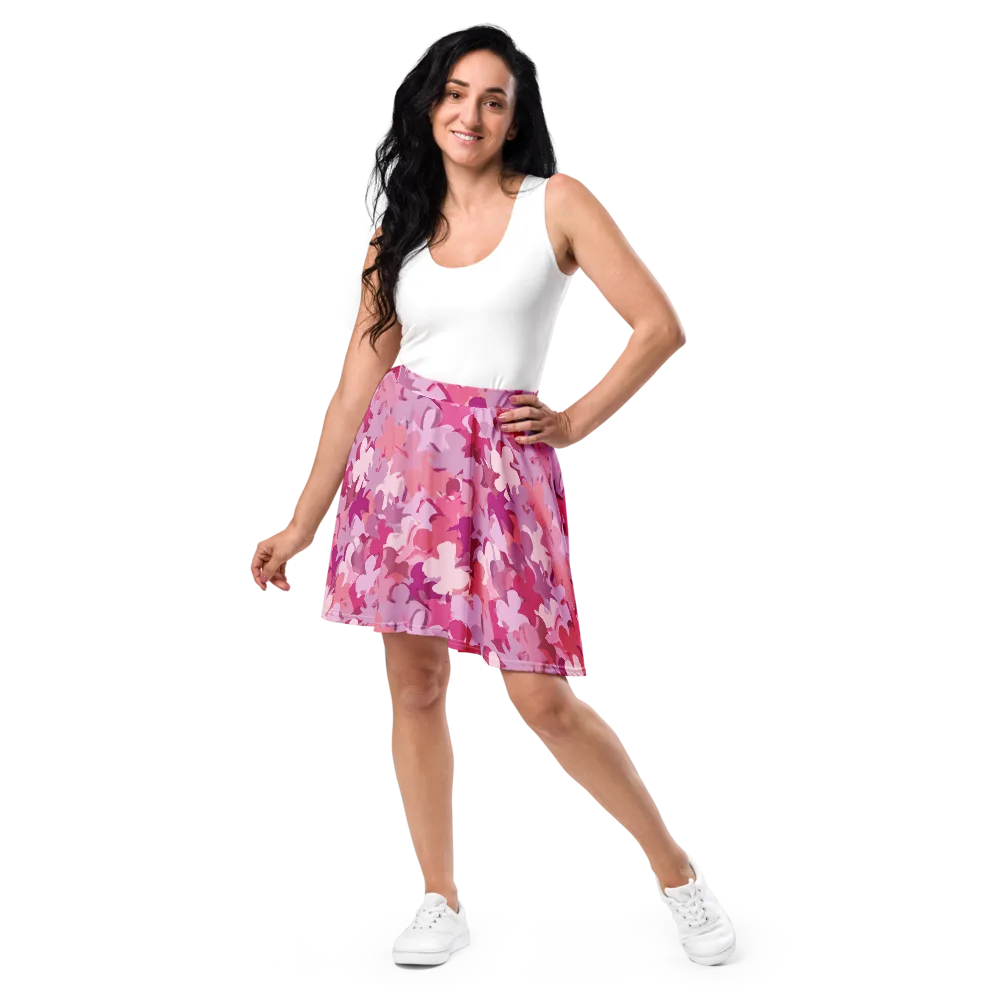 Petal Pulse on Skater Skirt — Front