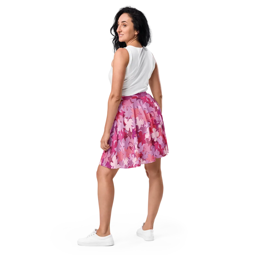 Petal Pulse on Skater Skirt — Back