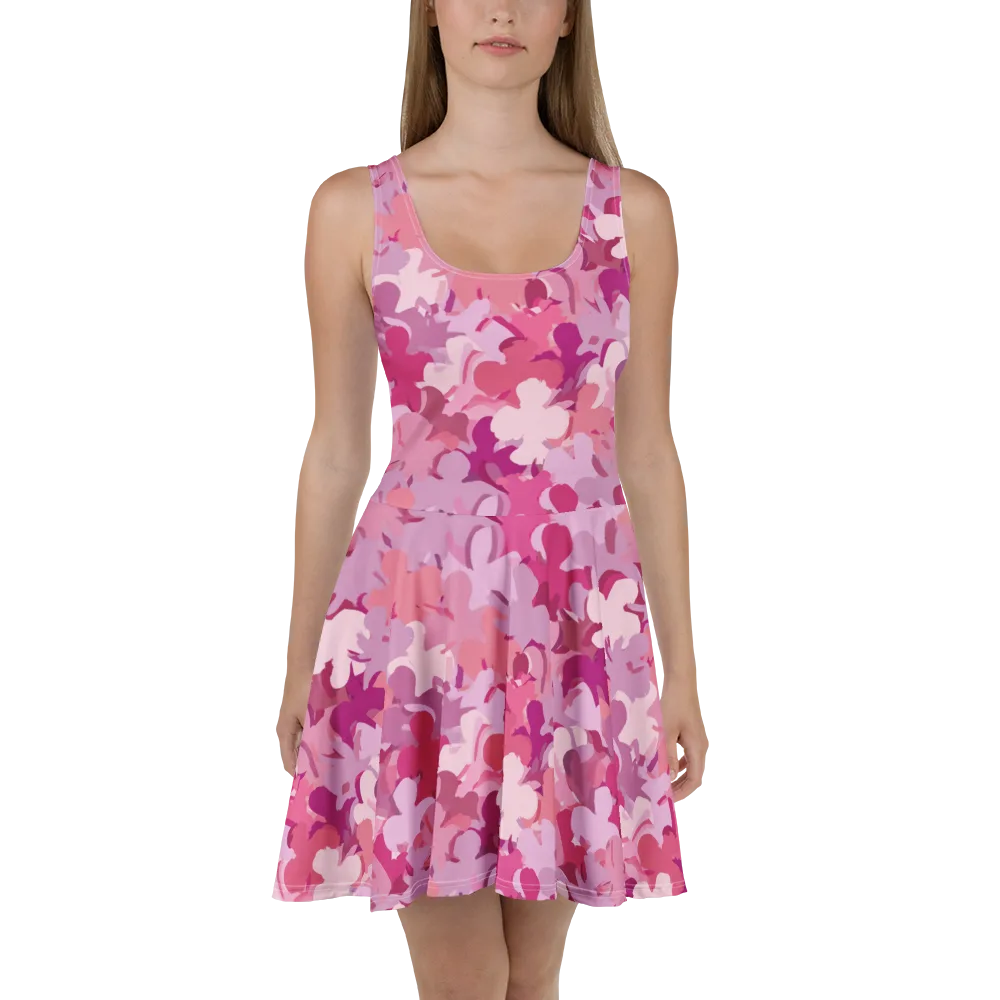 Petal Pulse on Skater Dress — Front