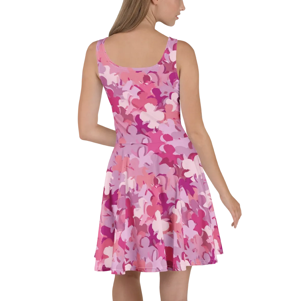 Petal Pulse on Skater Dress — Back