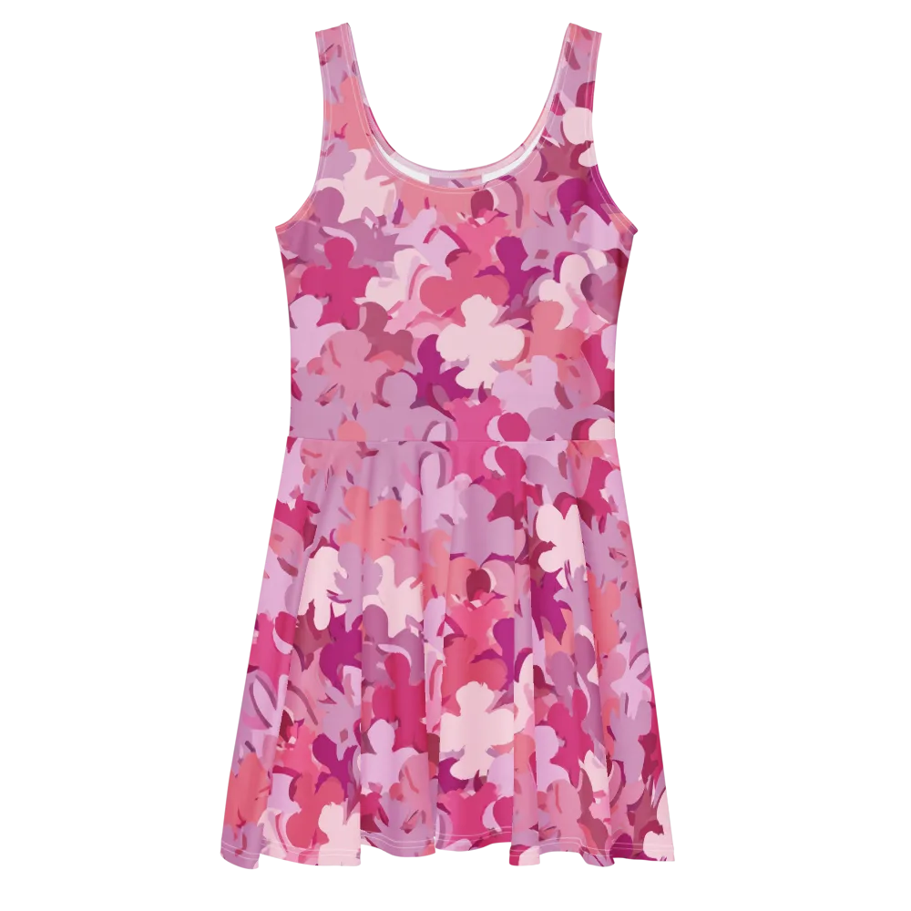 Petal Pulse on Skater Dress — Front