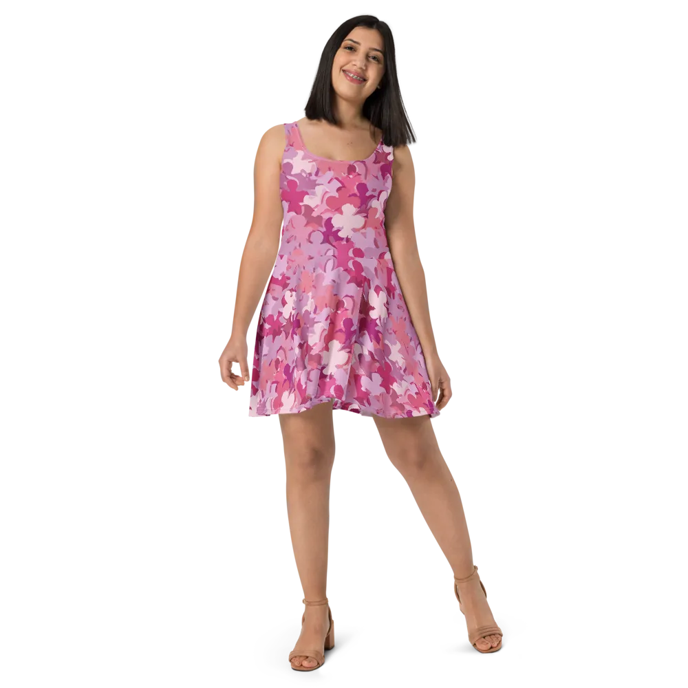 Petal Pulse on Skater Dress — Front