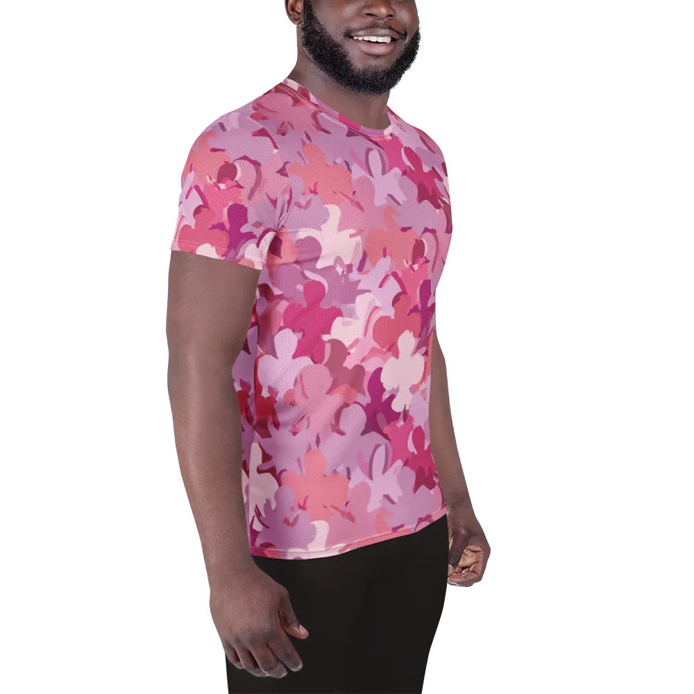 Petal Pulse on Men's Athletic T-Shirt — Right