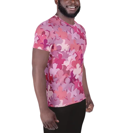Petal Pulse on a Men's Athletic T-Shirt