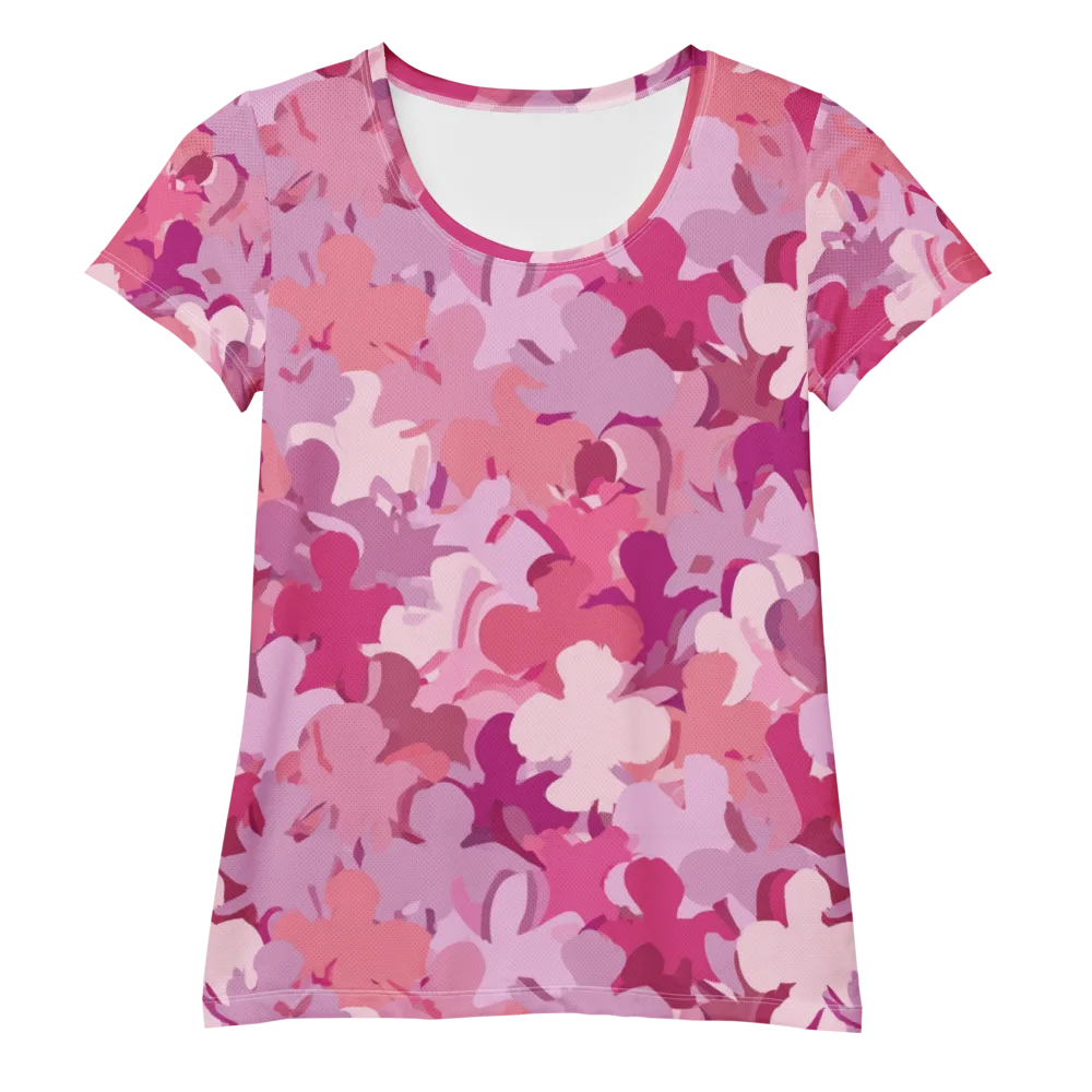 Petal Pulse on Women's Athletic T-Shirt — Front