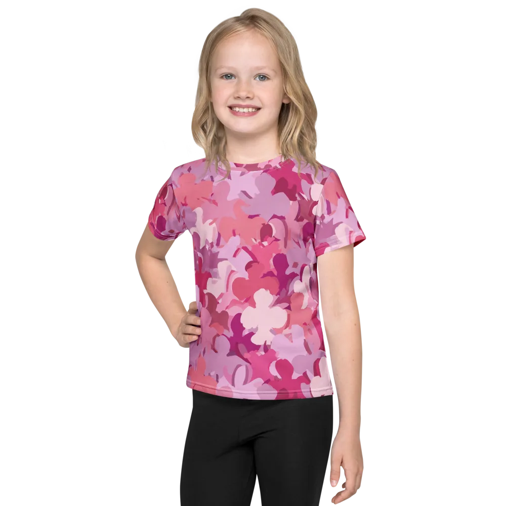 Petal Pulse on Kids Crew Neck T-Shirt — Front