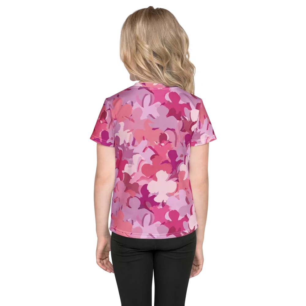 Petal Pulse on Kids Crew Neck T-Shirt — Back