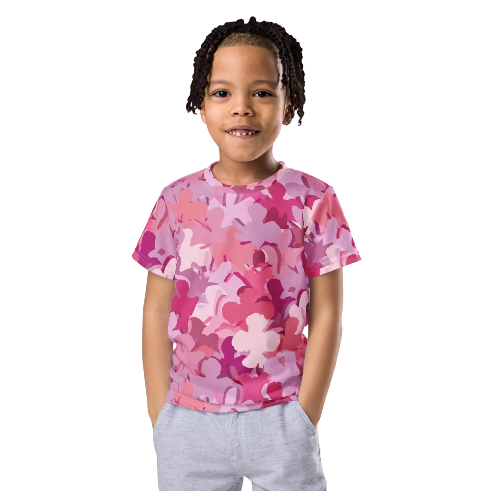 Petal Pulse on Kids Crew Neck T-Shirt — Front