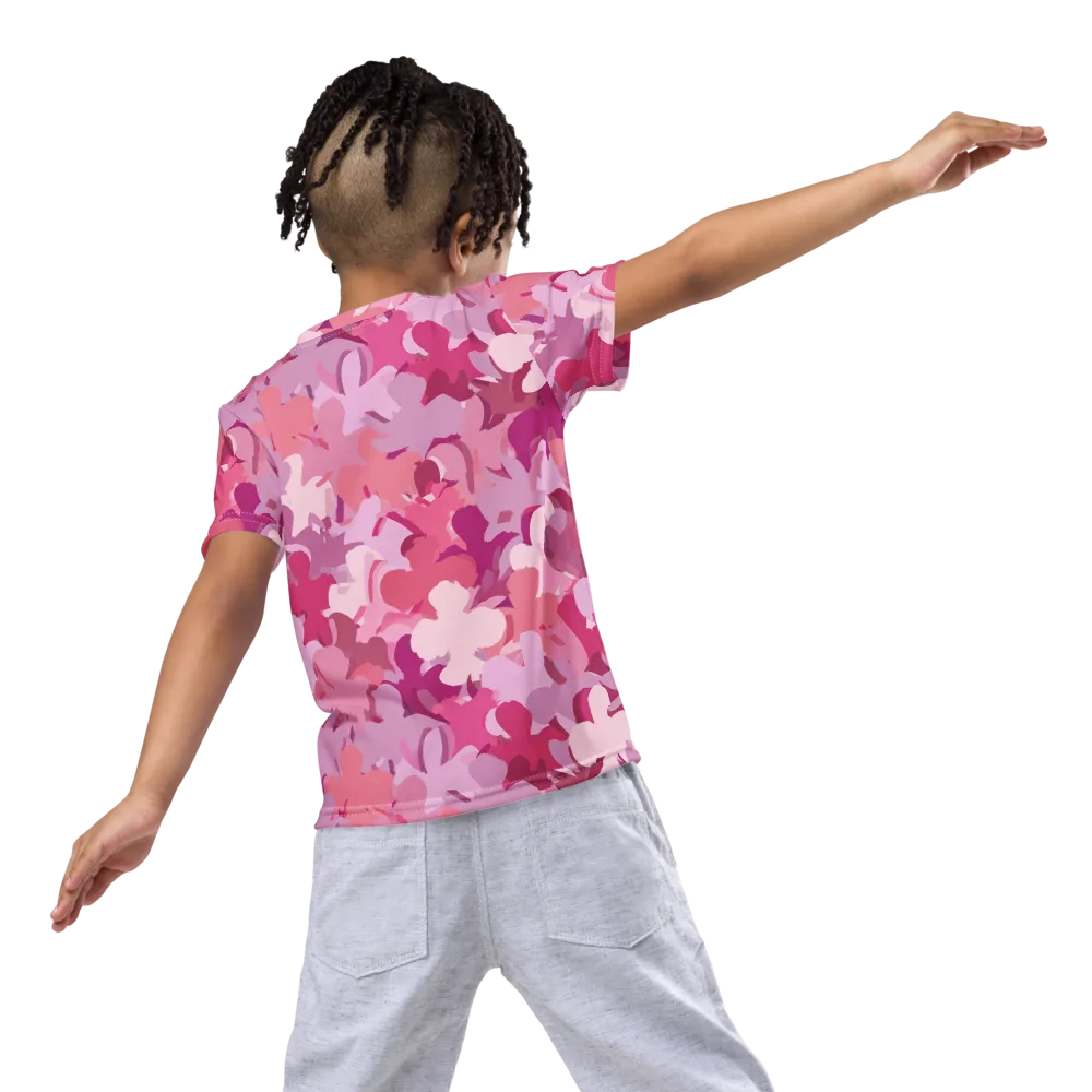 Petal Pulse on Kids Crew Neck T-Shirt — Back
