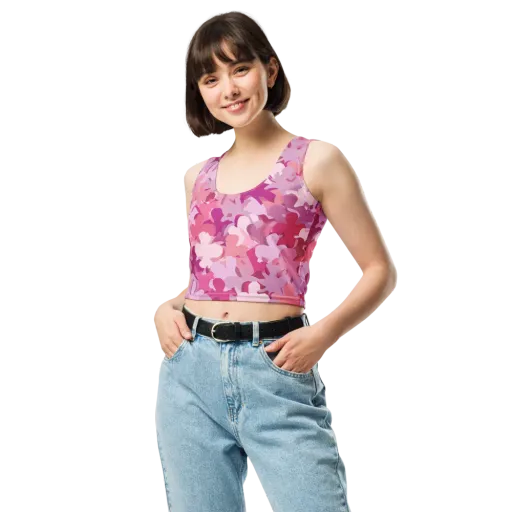 Petal Pulse on a Crop Top