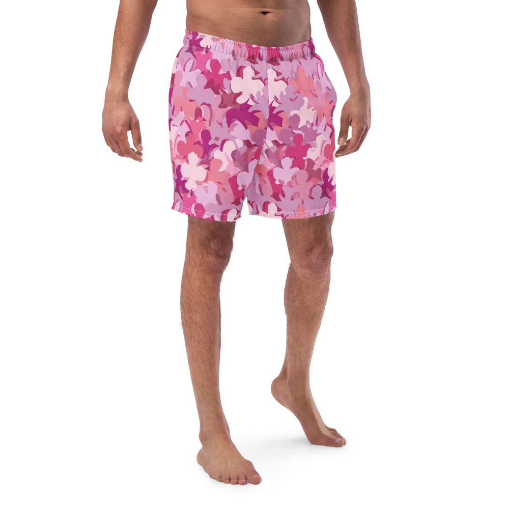 Petal Pulse on Swim Trunks — Front